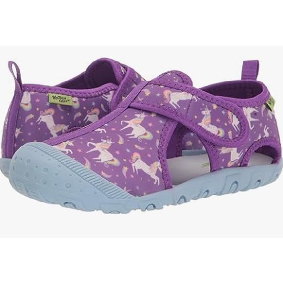 Western Chief Beachgoer Neoprene Sandal Sport, Purple Unicorn, 1 US Unisex Kid - Picture 1 of 4